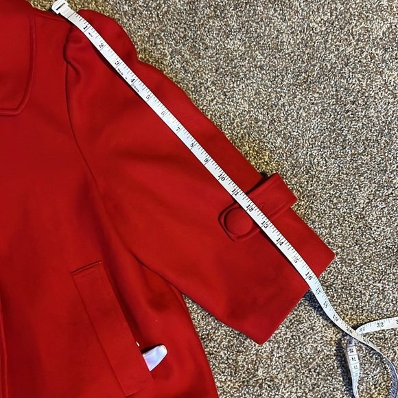 Forever 21 Red Wool Blend Women's Double-Breasted Jacket Size large - Picture 10 of 10